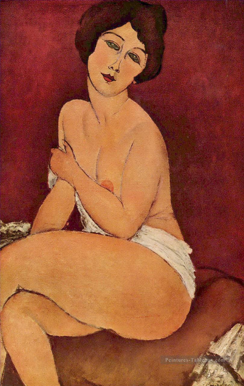 Nu assis sur un Divan Amedeo Modigliani Peintures à l'huile